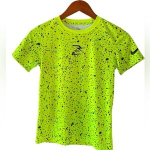 Nike 3Brand  Neon Boys Large Splatter Printed T-Shirt